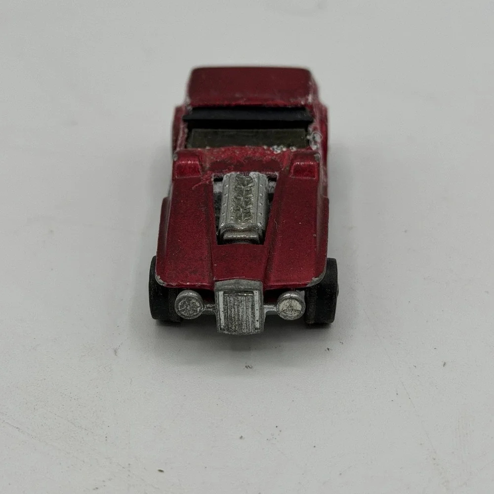 Vintage Hot Wheels Redline 1970 The Hood Metallic Red Diecast‎ Car Sunroof Opens